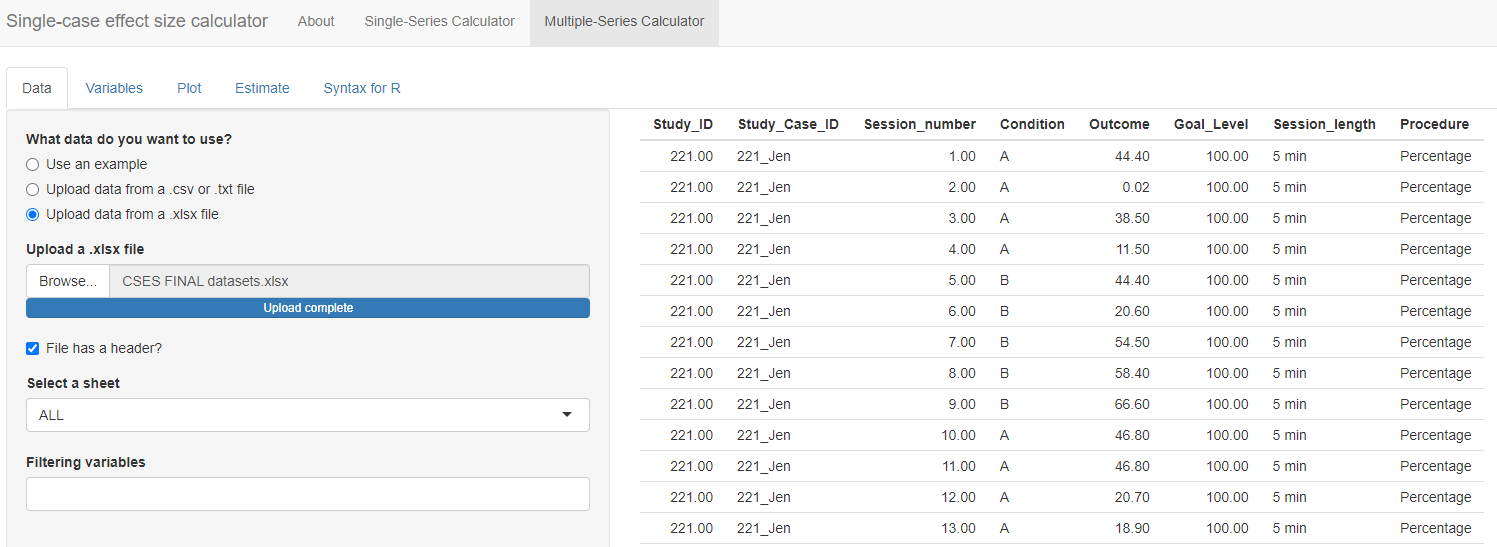 Initial Multiple-Series Calculator screen